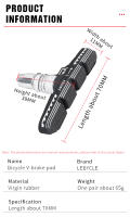 Prensa De Freno V Lebycle MTB De Aluminio Recambiable Alta Calidad Bicicleta Peso Ligero Estrucutra De Cajón - details 1