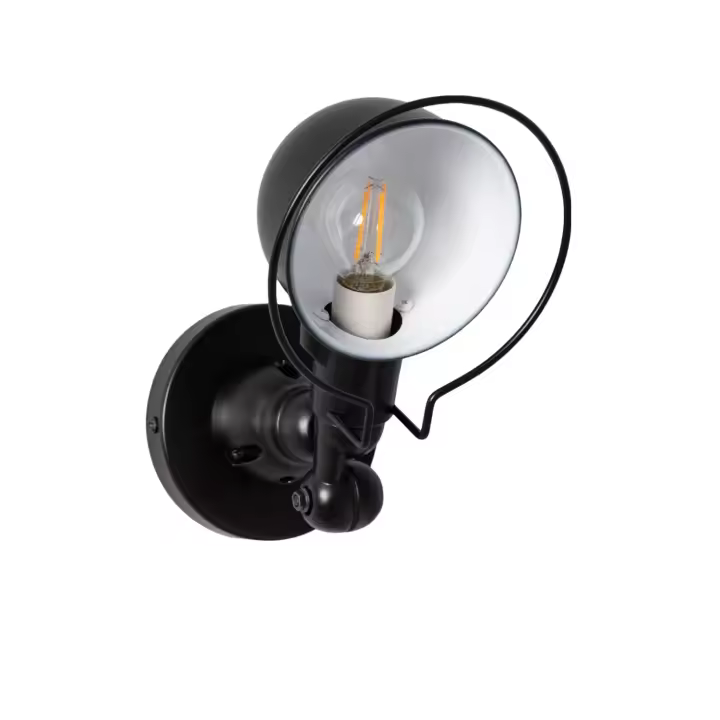 Ledkia Lámpara de Pared de Metal Orientable Farasi Negro - 1
