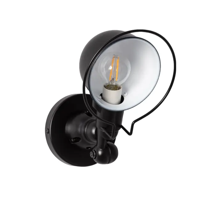 Ledkia Lámpara de Pared de Metal Orientable Farasi Negro - 1