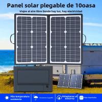 Kit De Panel Solar Plegable 1000W Batería De Energía Solar Portátil Cargador Para Coche Barco Caravana Camping 18V - details 0