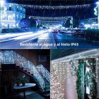 Luz De Hielo Solar Para Cortina 3.5M Decoración Detechos Exteriores Luces De Hada Para Bodas Fiestas Navidad Y Jardín - details 14