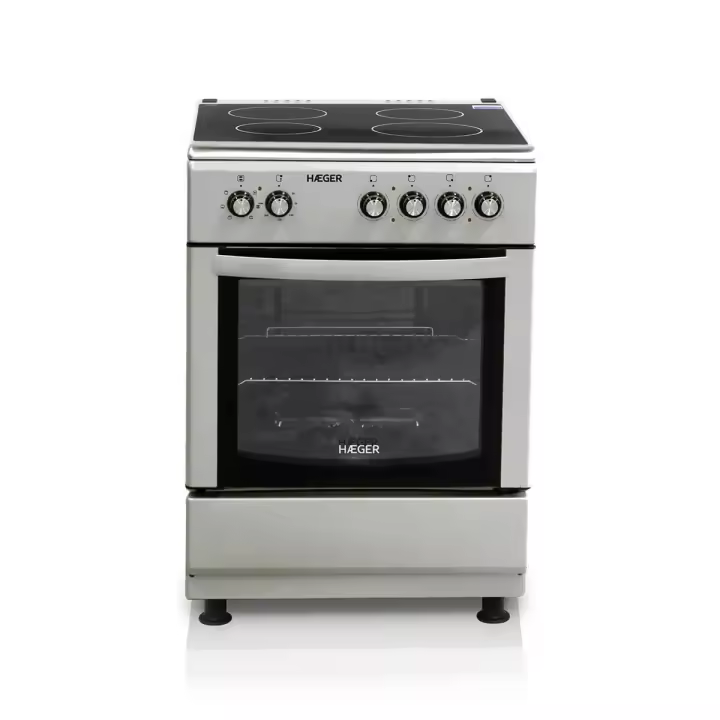 Cocina Eléctrica con Vitrocerámica 60×60 – 4 Zonas, Vitrocerámica , 64 L - 1