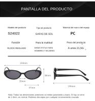 Gafas De Sol Ovaladas Pequeñas Para Mujeres Moda Nueva Retro Coloridas Protección UV400 Anteojos De Sol Para Ocasiones Casuales - details 4