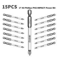Juego De Puntas De Destornillador Impacto Phillips De Aluminio Y Acero 70mm 3/8/15 Piezas Alta Calidad Para Uso En Oficina Y Hogar Industrial - details 5