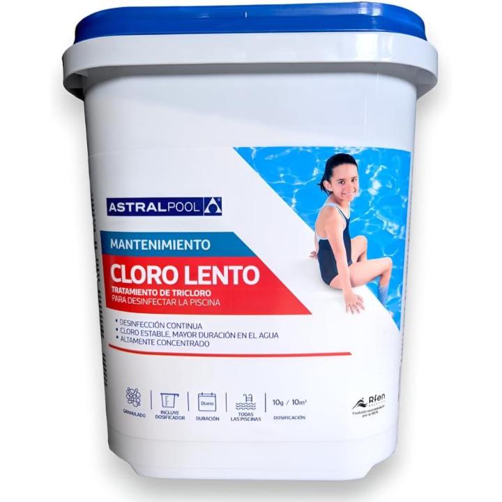 Astralpool Tricloro Granulado en Tarrina de 5kg de - Cloro Lento en Grano de 5 Kilogramos de Astralpool para Piscinas.