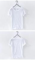 Camiseta Retro Para Hombre 100% Algodón Ligera Y Transpirable Cuello Redondo Monochromático Estilo Casual Tees Básicos - details 3