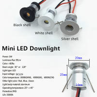 Spot LED Mini Dimmable IP65 Para Interior 12V Luz De Armario De Cocina Y Escaleras Revestimiento NICKEL 1W Iluminación Térmica - details 1