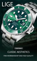 Reloj De Pulsera De Lujo LIGE Para Hombres Resistente Al Agua 30m Luminoso Con Fecha Cuarzo Estilo Casual Y Negocio Reloj Para Hombre - details 1
