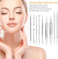 Kit Profesional De 9 Piezas Para Eliminar Quistes Y Puntos Negros Con Pinzas De Acero Inoxidable Y Estuche De Viaje Para Extractor De Acné Para Rostro Y Nariz - details 1