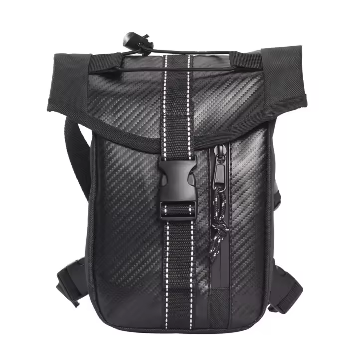 Bolsa De Cintura Impermeable Para Hombres Con Doble Capa De Oxford Estilo Moto Y Biker Para Viajes Y Motociclistas Bolsa De Pecho Militar Con Móvil - 1