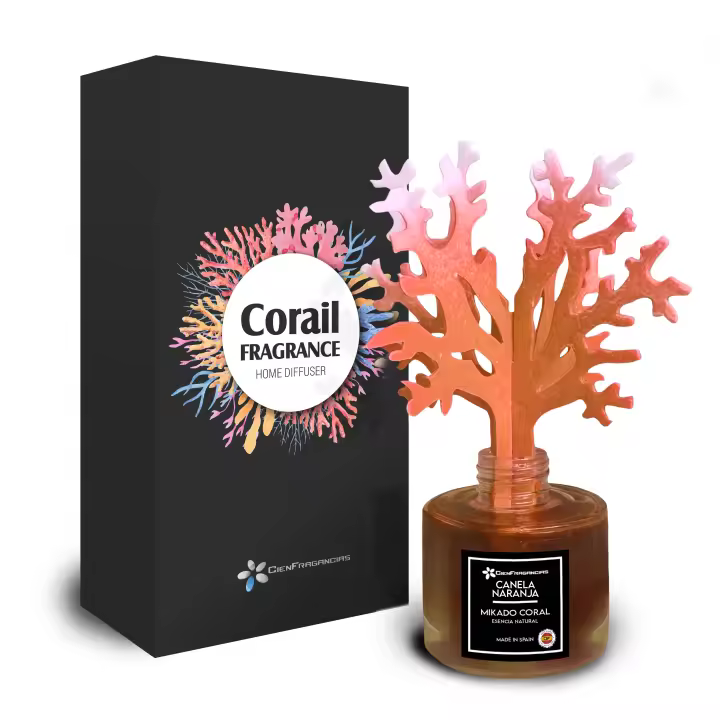 AMBIENTADOR FRAGANCIA PARA EL HOGAR TIPO MIKADO CORAL CANELA NARANJA AMBIENTADOR CIEN FRAGANCIAS - 100 ml - 1