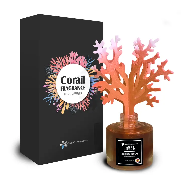 AMBIENTADOR FRAGANCIA PARA EL HOGAR TIPO MIKADO CORAL CANELA NARANJA AMBIENTADOR CIEN FRAGANCIAS - 100 ml - 1