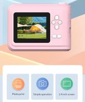 1pc Cámara Instantánea para Niños - Pantalla de 2,4 Cámara Digital con Grabación 1080P, 4800x3200 Píxeles, Diseño Portátil, Batería de Litio Recargable 18650, Alimentación Dual USB, Edición de Fotos , Regalo Ideal para Niños detalles 1