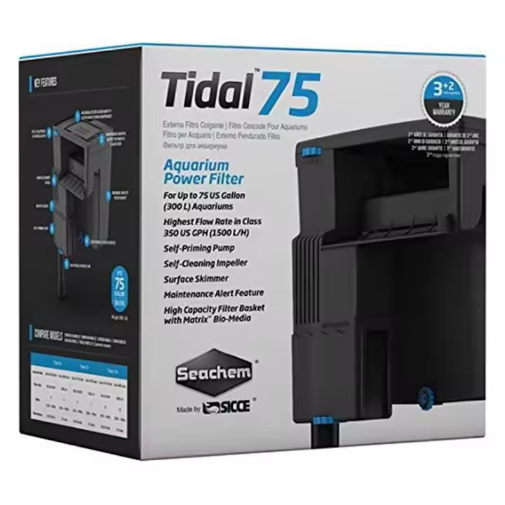 Seachem Tidal 75 Filtro de Cascada para Acuarios Marinos y de Agua dulce de hasta 300 Lt - 1