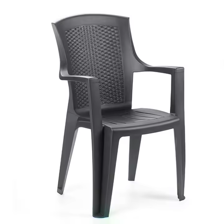 Ipae-Progarden Silla Resina Ratan Antracita - Alta Calidad - 1