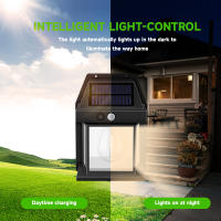 Luces Solares Para Exterior Con Sensor De Movimiento 3 Modos LED De Dusk to Dawn Luces De Valla Para Jardín Puerta Solar Modernas IP65 - details 5