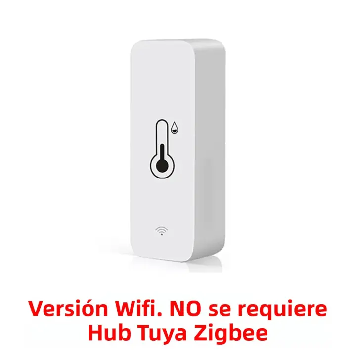 Sensor De Temperatura Y Humedad Zigbee WiFi Tuya Monitoreo Remoto Por App Para Hogar Inteligente Compatible Con Alexa Google Assistant - 1