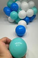 Bolas de Piscina y Parque Infantil, 5,5 cm, Malla de 50 hasta 800 unidades - Pack de Pelotas Infantiles Multicolores en Verde, Azul y Blanco, Sin BPA, Ideales para el Juego Seguro y Creativo de Niños y Bebés en Espacios Acuáticos y Playground - details 2