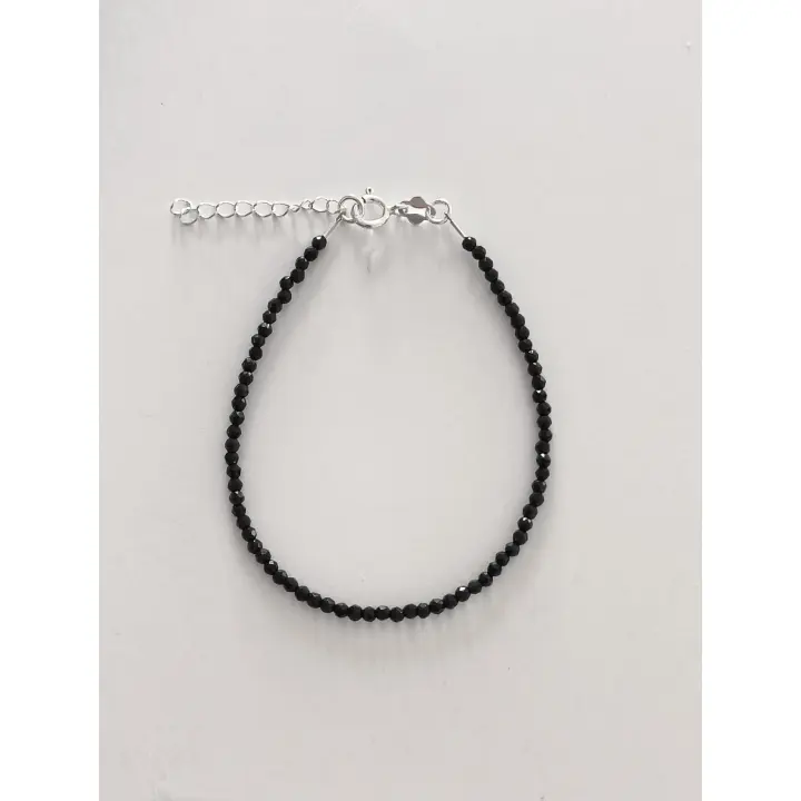 Pulsera de Plata de Ley 925 con Piedra Natural de Ónix - Joyería Fina y Elegante para Mujeres - 1