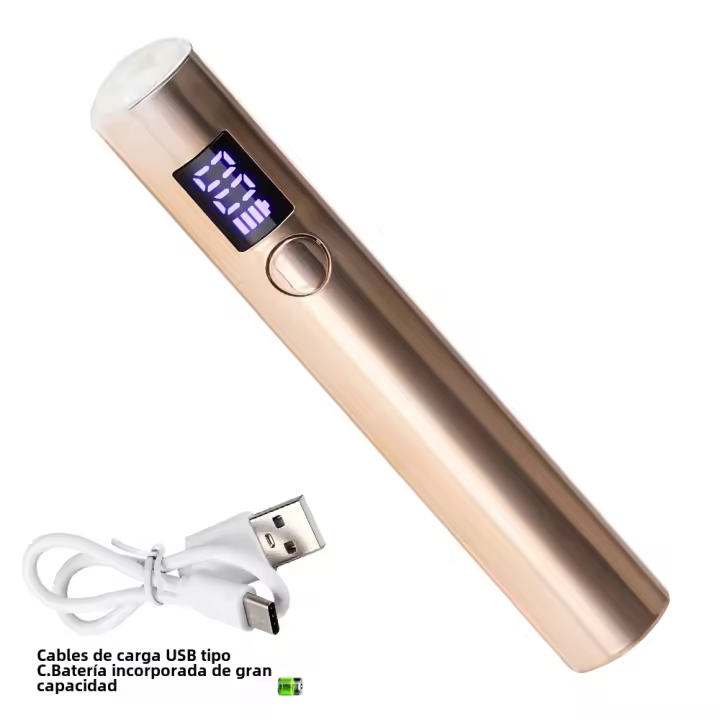Lámpara LED UV Portátil Para Uñas Mini Secador De Uñas Recargable Con Pantalla Para Curar Polvo De Gel Máquina De Manicura - 1