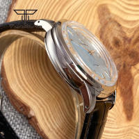 Reloj Automático Tandorio Para Hombre 40mm Doble Domed Sapphire NH35 Water Resistance 20BAR Con Fecha Y Espalda De Vidrio En Cuero Polido - details 8