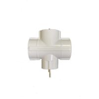 2*Adaptador 3 tomas Schuko, adaptador 3 enchufes, ladron triple, enchufe multiple con 3 tomas, ladron de enchufes 3 x 16A, con proteccion para niños, max 3680W, color blanco, Don Feliz - details 2
