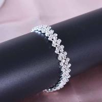 Pulsera De Tiras De Cristal Para Mujer Lujo Brillante Pulsera De Pies Joyería De Fiesta Boda Accesorios De Pierna Estilo Geométrico Tendencia - details 3