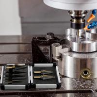 Juego De 5 Piezas De Broca Angular Triangular Rojiza Y Negra Para Aleación De Aluminio Herramienta De Abertura De Agujeros Con Sistema Británico - details 7
