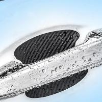 4pcs Protector De Bolso De Manija De Puerta De Coche Universal Estampado De Fibra De Carbono Para La Mayoría De Los Coches Pegatina Protectora - details 3