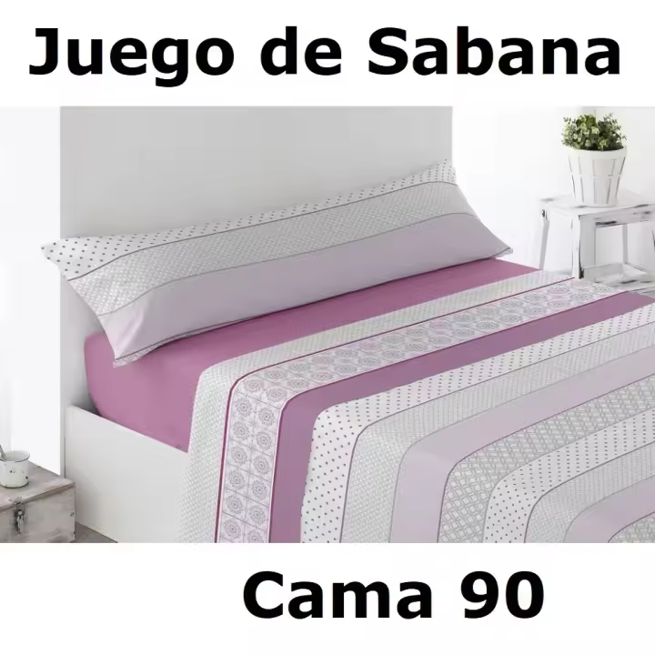 Juego Sábanas para Cama De 90, 3 Piezas ,Sábana Bajera, Encimera, Funda de Almohada,microfibra 100% poliester,cm,fespu - 1