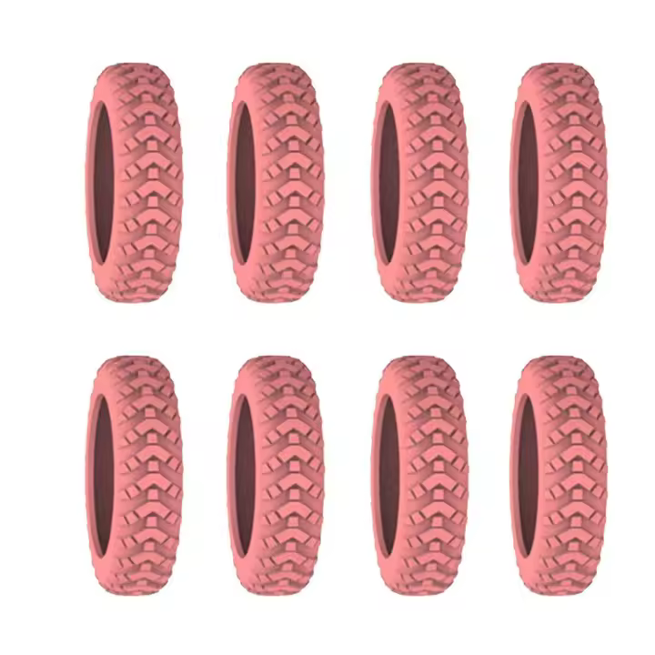 8Pcs/Set Cubiertas Para Ruedas De Equipaje De Silicona Protección Para Rodillos De Maleta Silencioso Reducción De Ruido Tamaño 5-6cm De Diámetro - 1