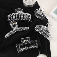 5Pcs Clip Para El Cabello Grande Y Fuerte De Colores Blancos Y Transparentes Para Mujeres Y Niñas Cabello Grueso Y Rizado Estilo Moda - details 1