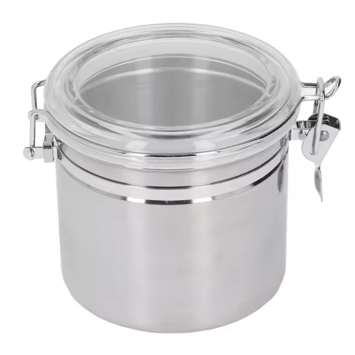 Lata sellada de acero inoxidable, contenedor de almacenamiento de alimentos, recipiente hermético para té, leche en polvo y frutos secos - 1