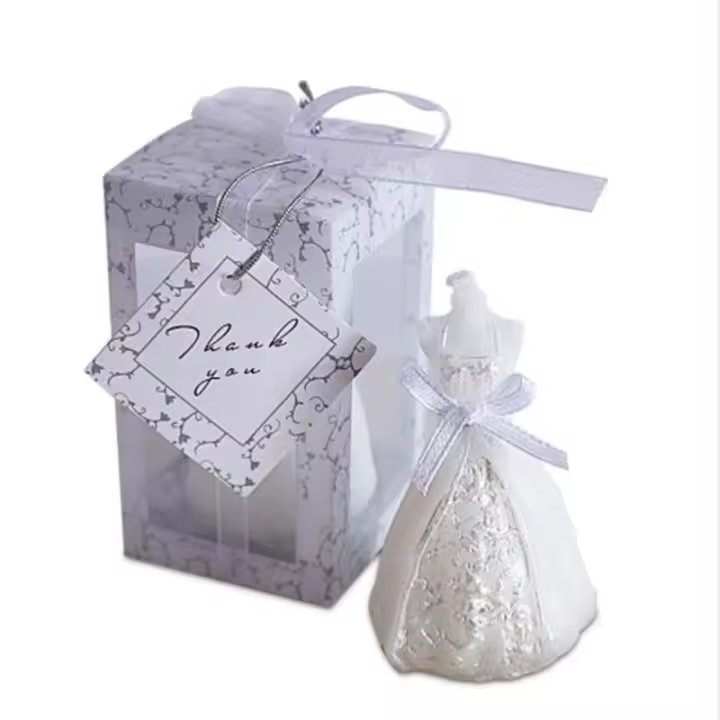 Disok Lote 20 Vela Vestido de Novia - Velas Recuerdos Bodas Mujeres Invitadas - 1
