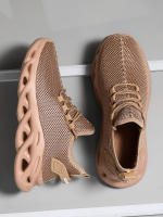 Zapatos De Correr Para Hombre Y Mujer Casual Negro Malla Transpirable Absorbedor De Choque Ligero Tenis Deportivos Outdoor Marrón - details 7