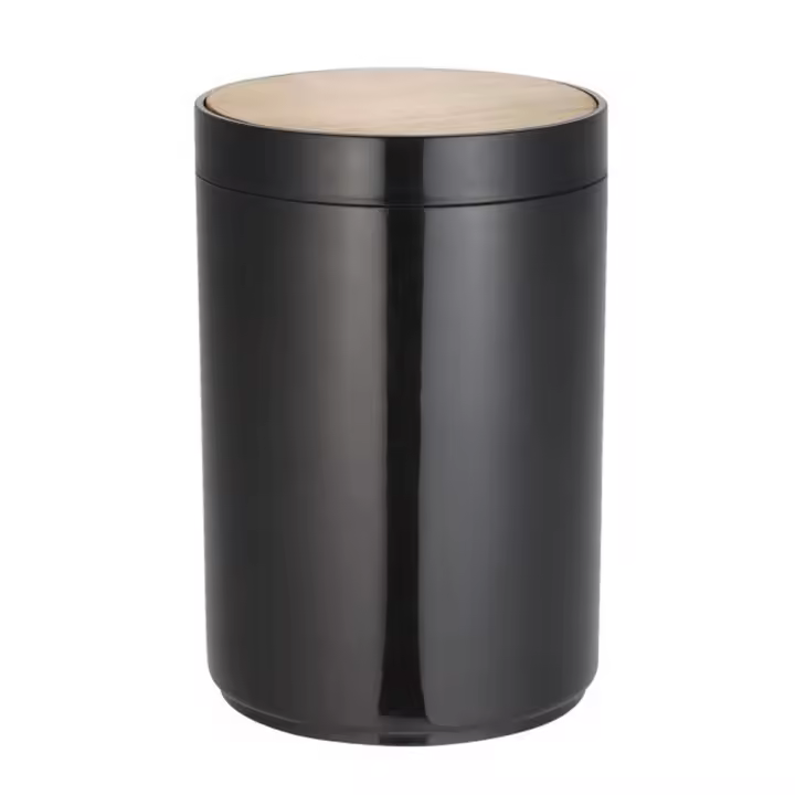 MSV Cubo de Basura Oslo Negro Mate 5L - Diseño Moderno - 1