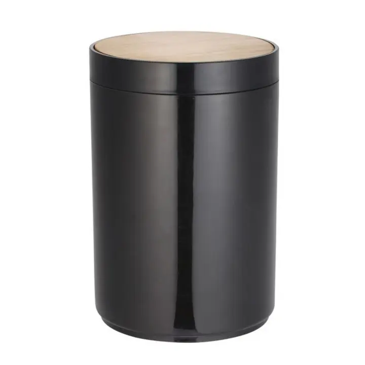 MSV Cubo de Basura Oslo Negro Mate 5L - Diseño Moderno - 1