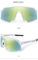 Gafas De Ciclismo 100 Para Hombres Y Mujeres Protección UV400 Gran Marco 5 Colores Deportes Correr Pesca Lentes De Polímero - details 4