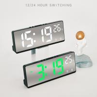 Reloj De Despertar Digital Con Control De Voz Temperatura Dual Modo Nocturno 12/24H LED Reloj De Mesa Para El Hogar - details 4