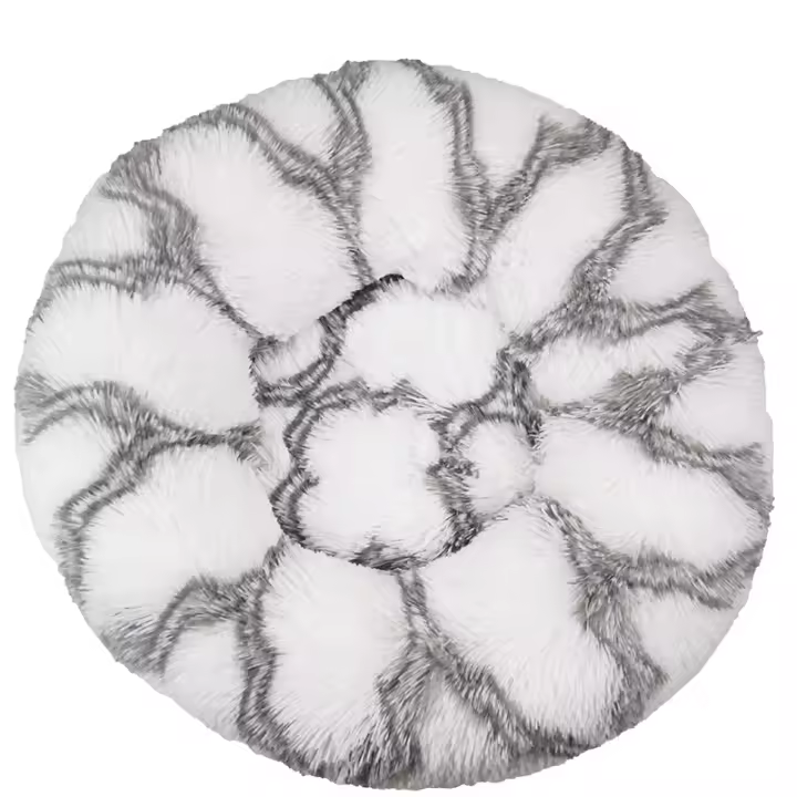 Cama para gatos, cojín suave, lavable para perros y gatos (gris blanco, 80 cm), Sunny - 1