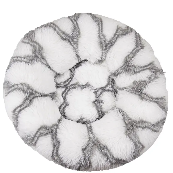 Cama para gatos, cojín suave, lavable para perros y gatos (gris blanco, 70 cm), Sunny - 1