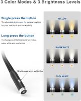 Luz De Lectura Para El Cuello Luz De Libro Portátil Recargable USB Flexible Y Duradera Iluminación LED Para Lectura En Cama - details 1