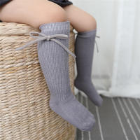 Calcetines Largos Para Niños Con Lazo Bebé Niñas Y Niños Algodón Suave Sólido Cuatro Estaciones Calcetines De Princesa Para 0-7 Años - details 8