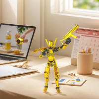 Figura De Acción 13 Titan Multi-articulada Robot Transformable Con Perro Juguete Educativo Para Niños Regalo Ideal - details 1
