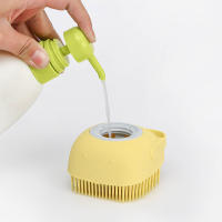 Cepillo De Baño Para Perros Y Gatos De Silicona Con Masaje Accesorio De Cuidado Suave Que Puede Llenarse Con Bola De Baño Herramienta Para Mascotas - details 5
