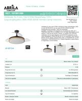 FABRILAMP PREMIUM Ventilador  Dc Evros 72w 6120lm Negro/haya 107d 3asp.desplegables 3000-4000-6000k Remoto+temp+memoria Incluye mando a distancia y dos tijas de 10 y 25 centímetro Productos originales calidad de confianza - details 4