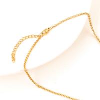 Cadena De Cobre Cruzada Y Ondulada Ajustable En Acero Inoxidable Platinado Dorado 45CM Con Cierre De Langosta Para DIY Y Joyería - details 2