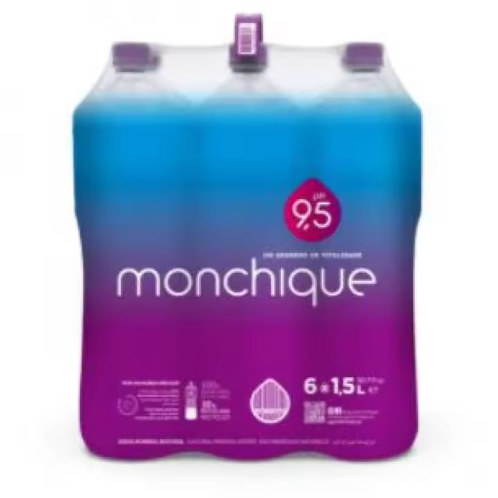 Monchique Agua mineral alcalina natural pH 9,5 pack 6x1,5 litros - 1
