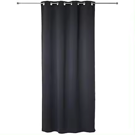 Atmosphera Cortina Opaca Gris Oscuro Ollaos Poliéster 260x140cm - 1