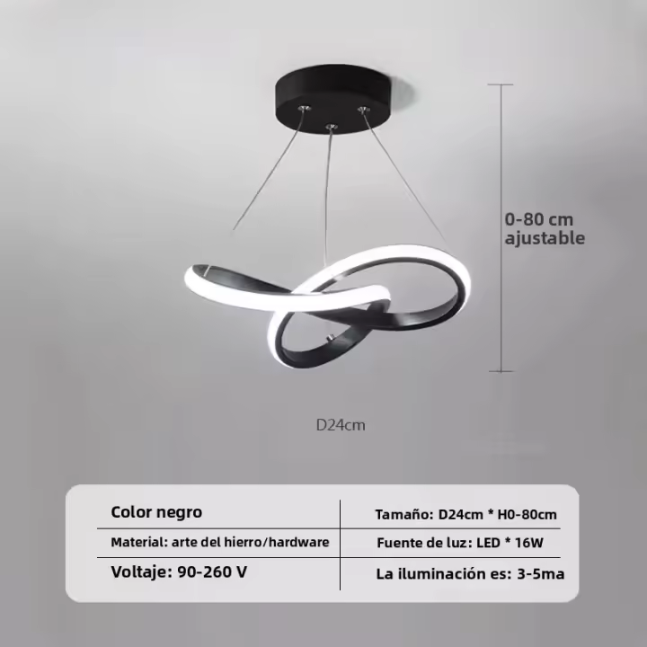 Lámpara Colgante Nórdica LED Para Comedor Pasillo Dormitorio Y Sala De Estar Iluminación Sencilla Creativa Y Personalizada - 1